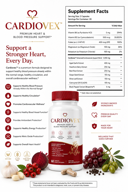 Cardiovex™ Premium Heart & Blood Pressure Support